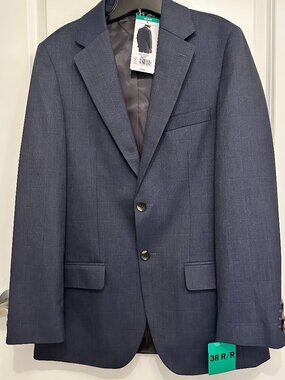 Haggar Men's Suit Jacket Blue 38 Regular NWT